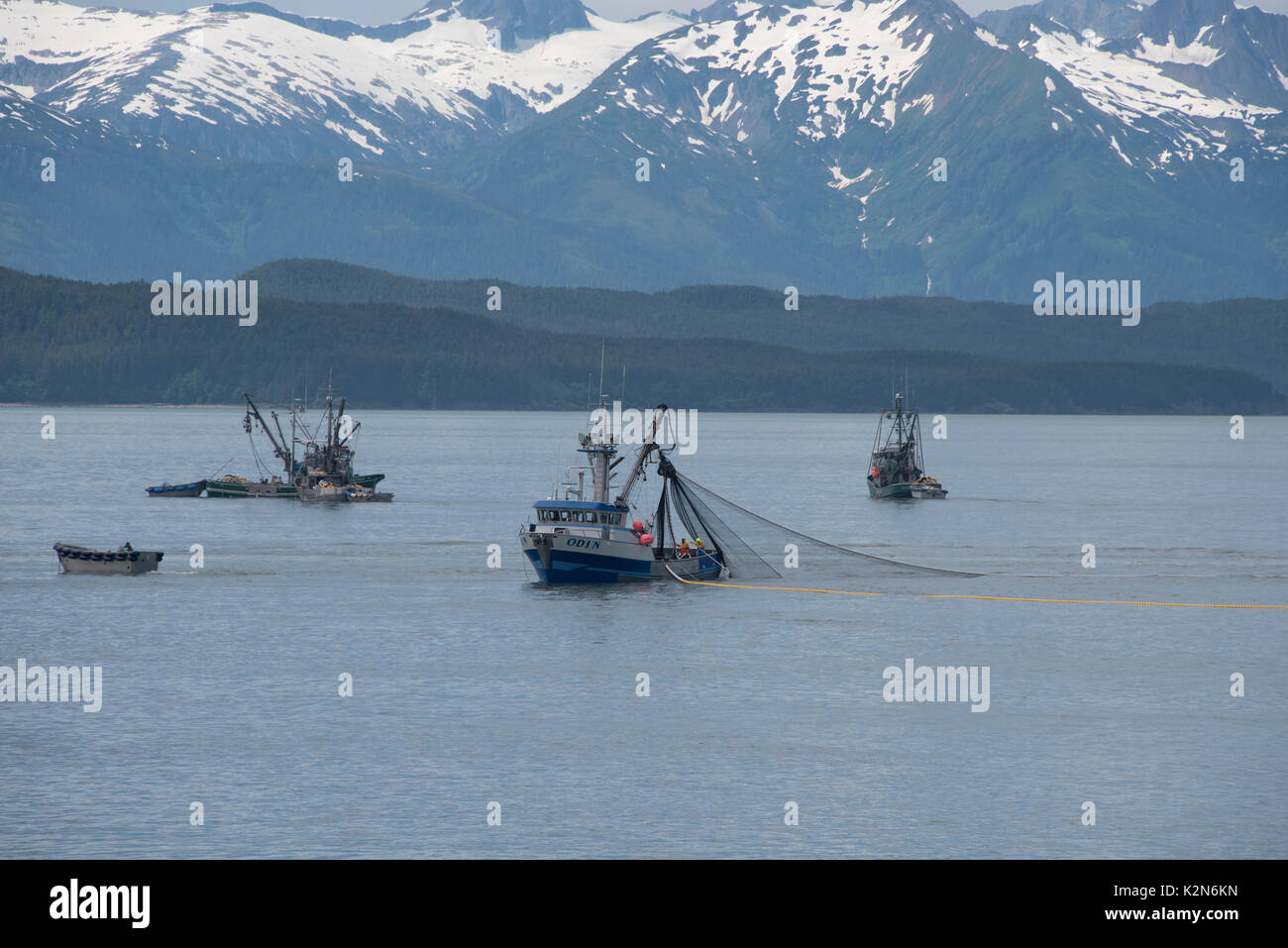 Pêche dans le sud-est de l'Alaska Banque D'Images