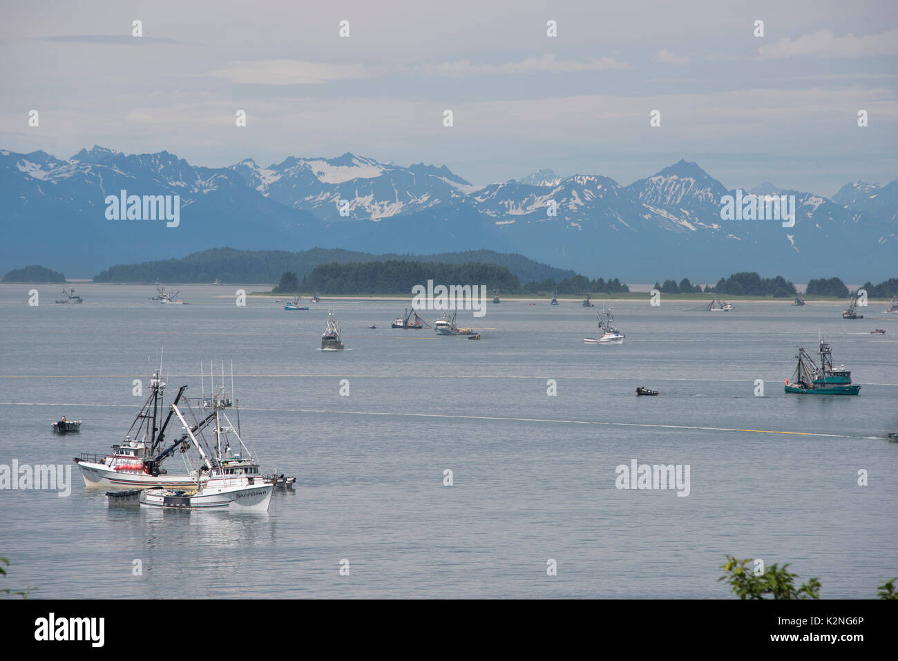 La pêche commerciale en Alaska Banque D'Images