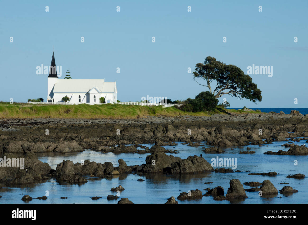Christ Church, Raukokore, près de l'Opotoki, Bay of Plenty, île du Nord, Nouvelle-Zélande Banque D'Images