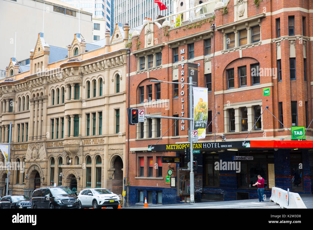Metropolitan Hotel dans le centre-ville de Sydney, Nouvelle Galles du Sud, Australie Banque D'Images