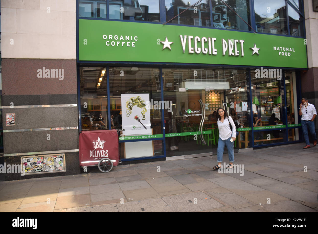 Veggie pret, nouveau-végétarien seul débouché de pret-a-manger, Londres Uk Banque D'Images