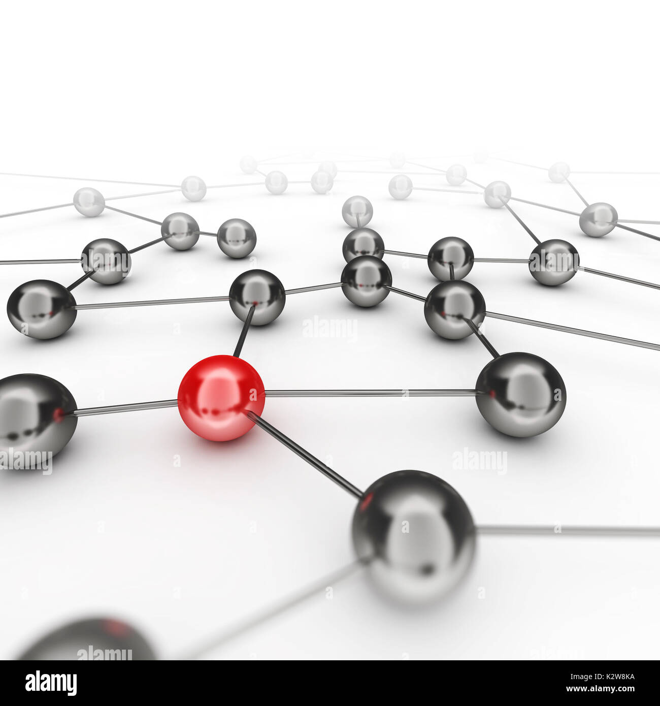 Connexion réseau du Leadership de rendu 3d'arrière-plan Banque D'Images
