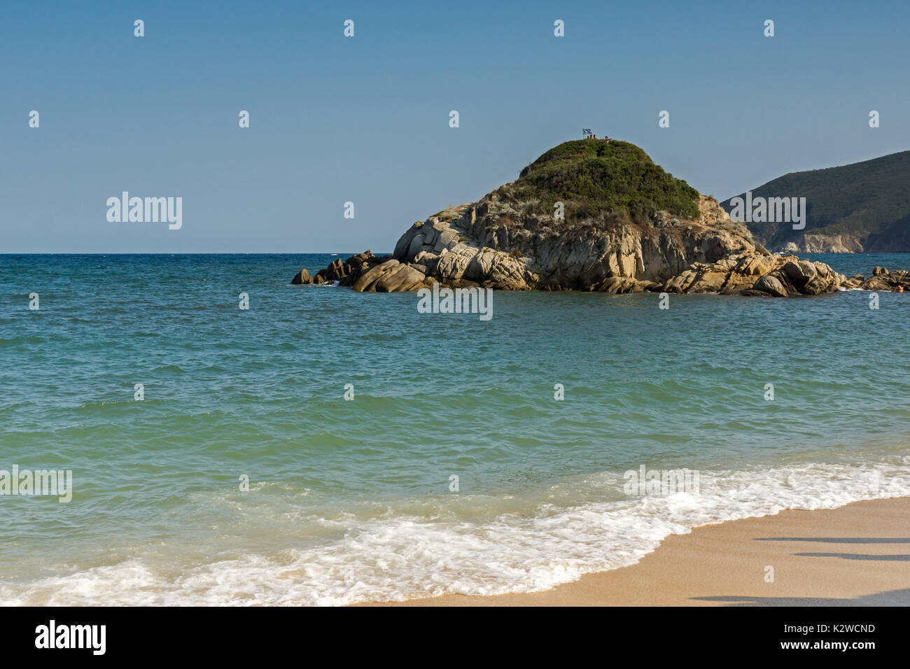 Plage de Kalamitsi Sithonia Chalkidiki Macédoine, Grèce centrale, Banque D'Images