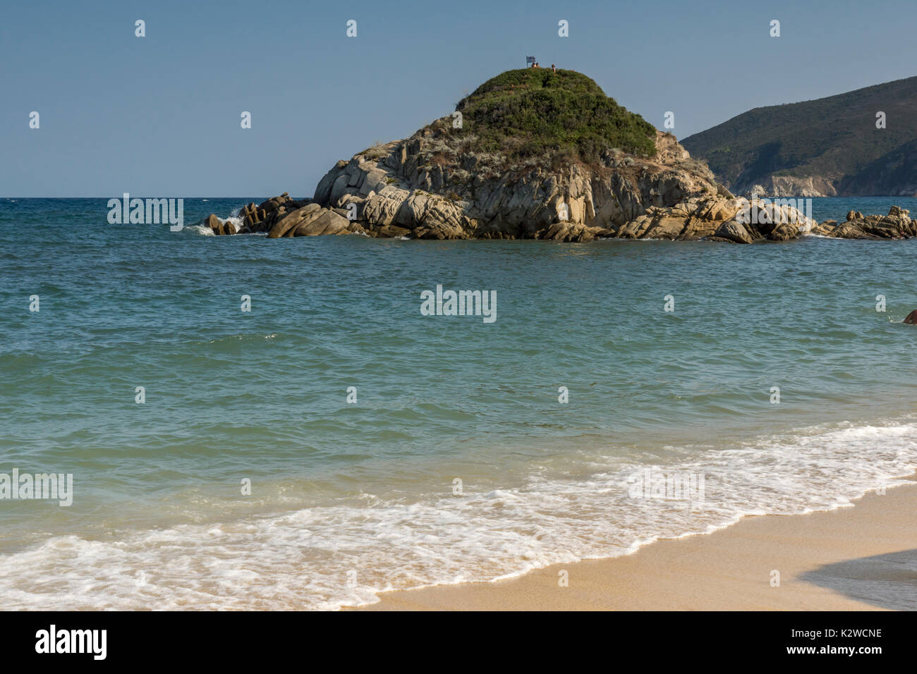 Plage de Kalamitsi Sithonia Chalkidiki Macédoine, Grèce centrale, Banque D'Images