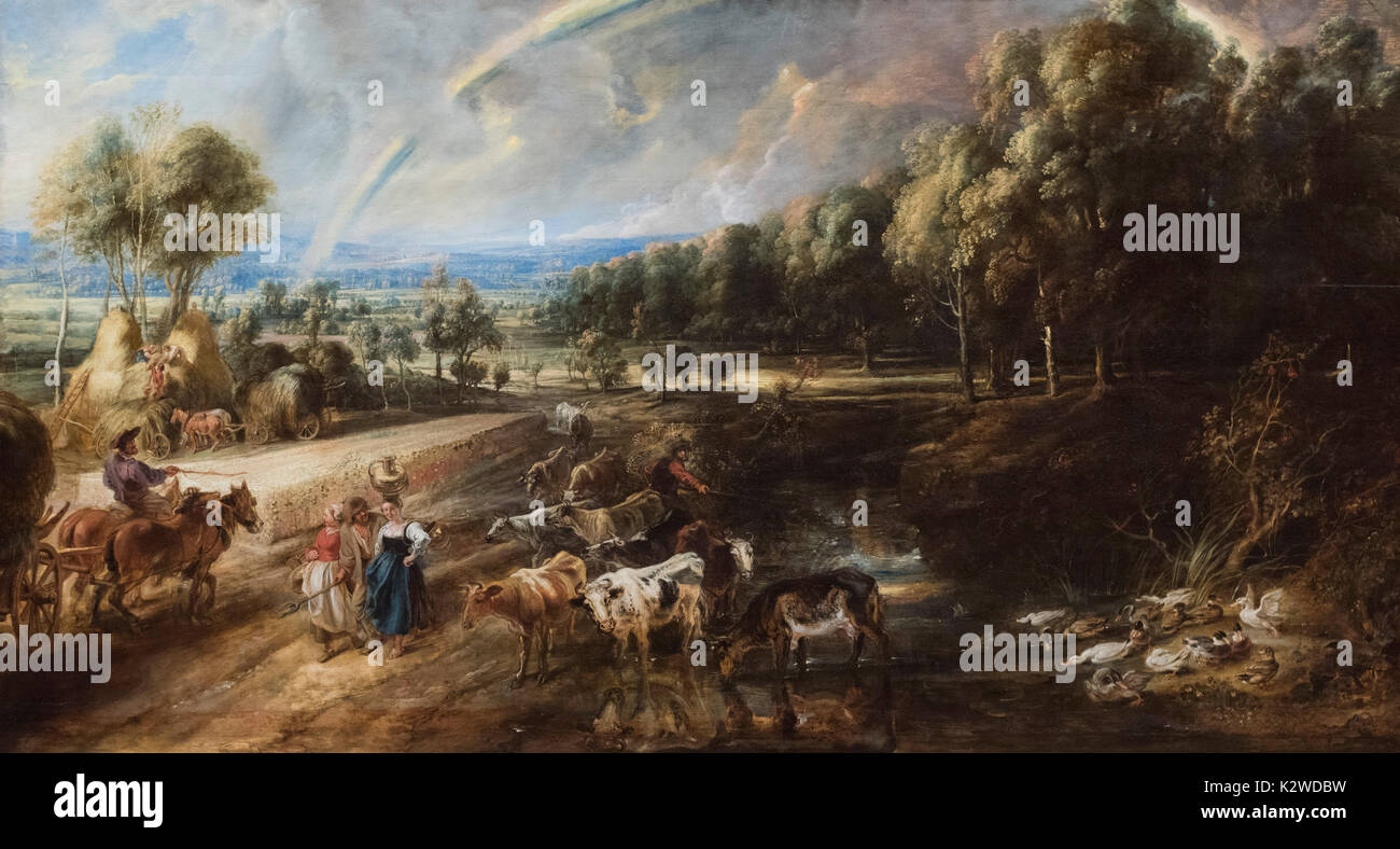 Peter Paul Rubens (1577-1640), l'Arc-en-ciel Paysage, Flandre, ca.1636. Banque D'Images