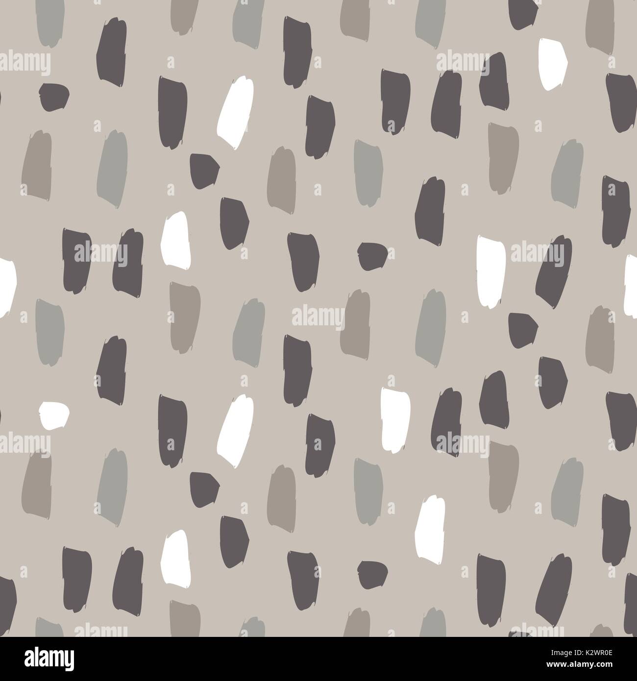 Pinceau peinture splash vecteur seamless pattern brun-gris. Illustration de Vecteur