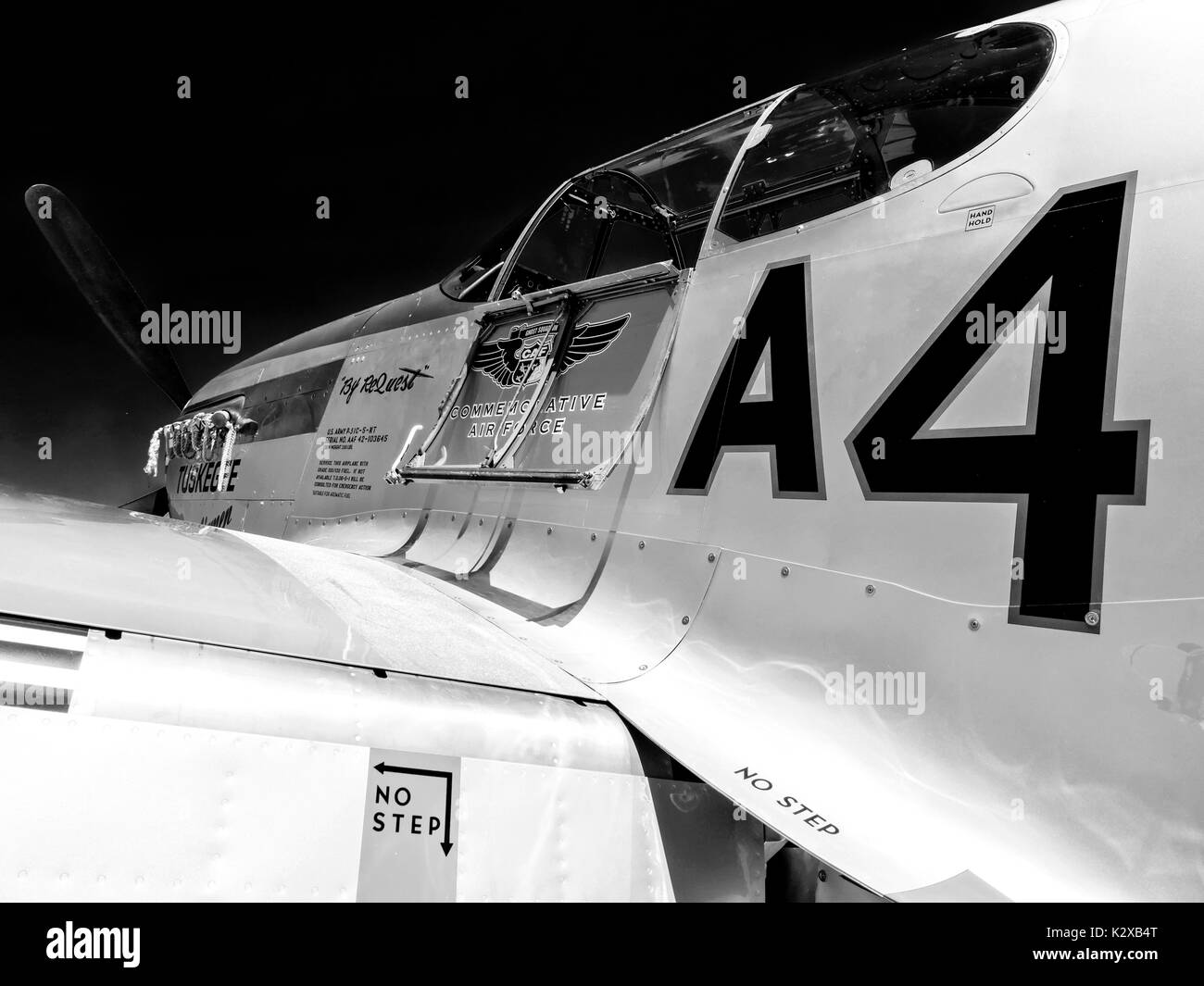 North American P51c Mustang fighter Tuskegee Airmen - Banque D'Images