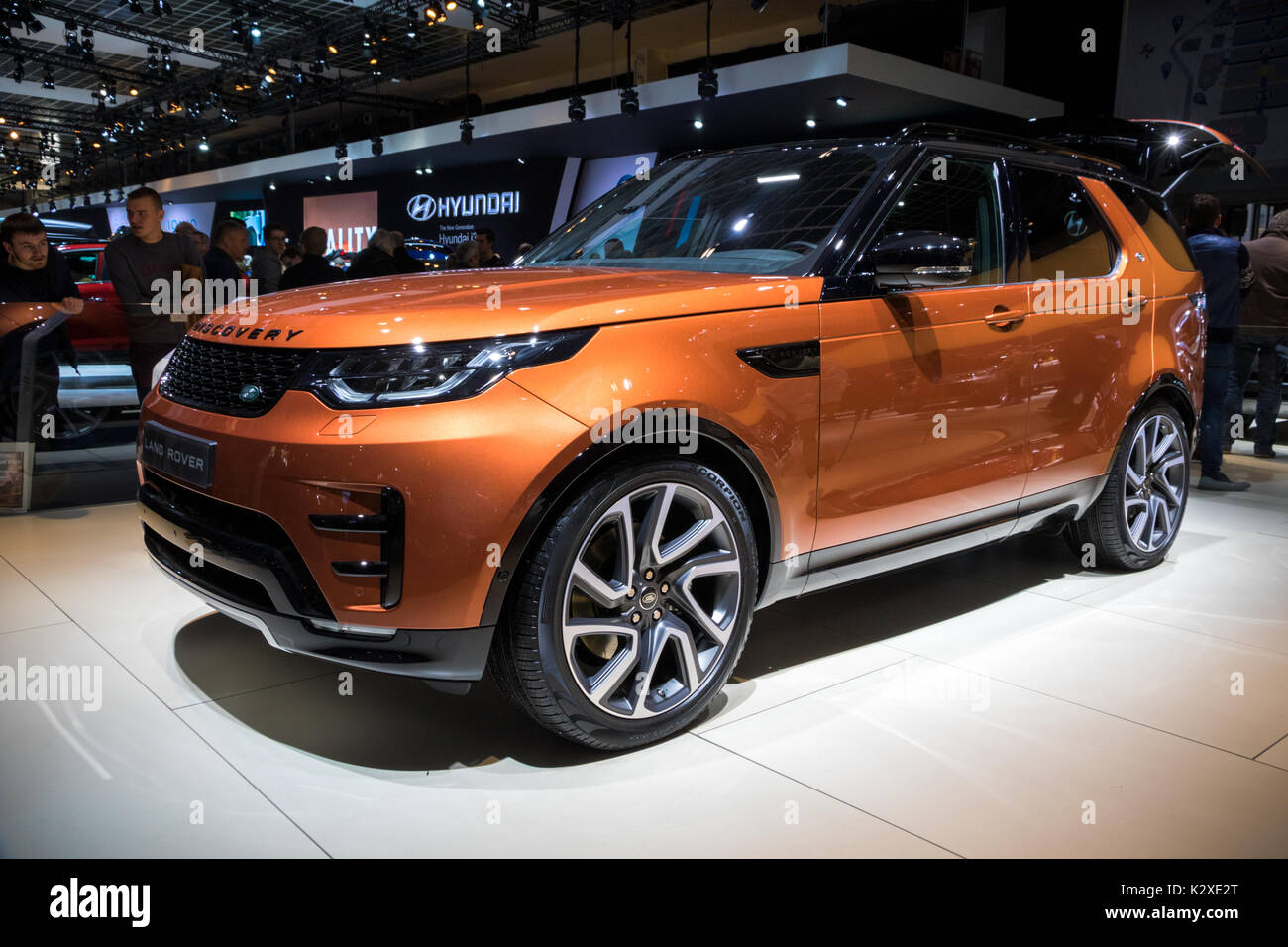 Bruxelles - Jan 19, 2017 : Land Rover Discovery voiture SUV présenté à l'Automobile de Bruxelles. Banque D'Images