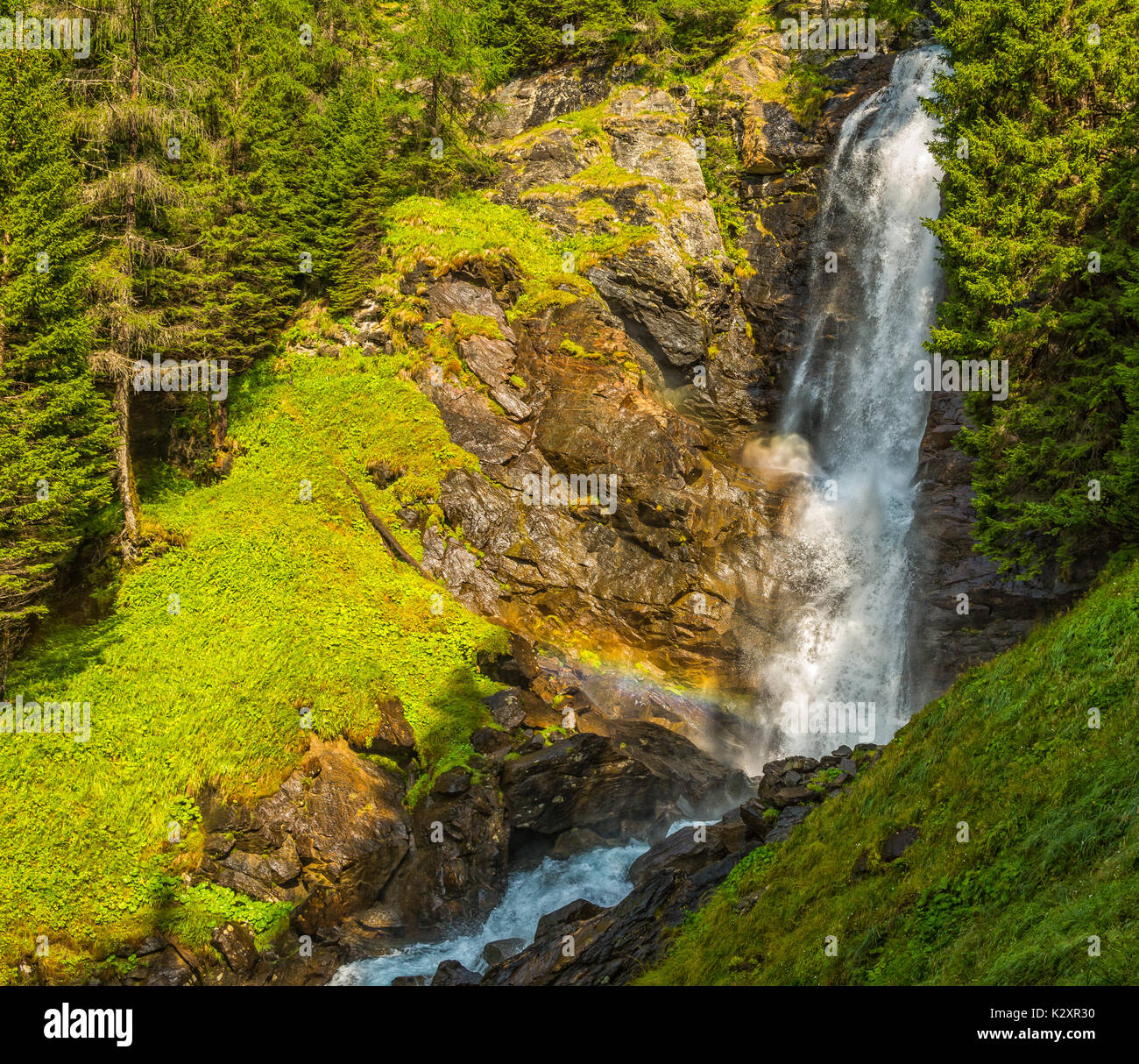 Les cascades de Sent sont l'une des perles de la vallée du Rabbi dans le Trentin-Haut-Adige, province de trente, au nord de l'Italie Banque D'Images