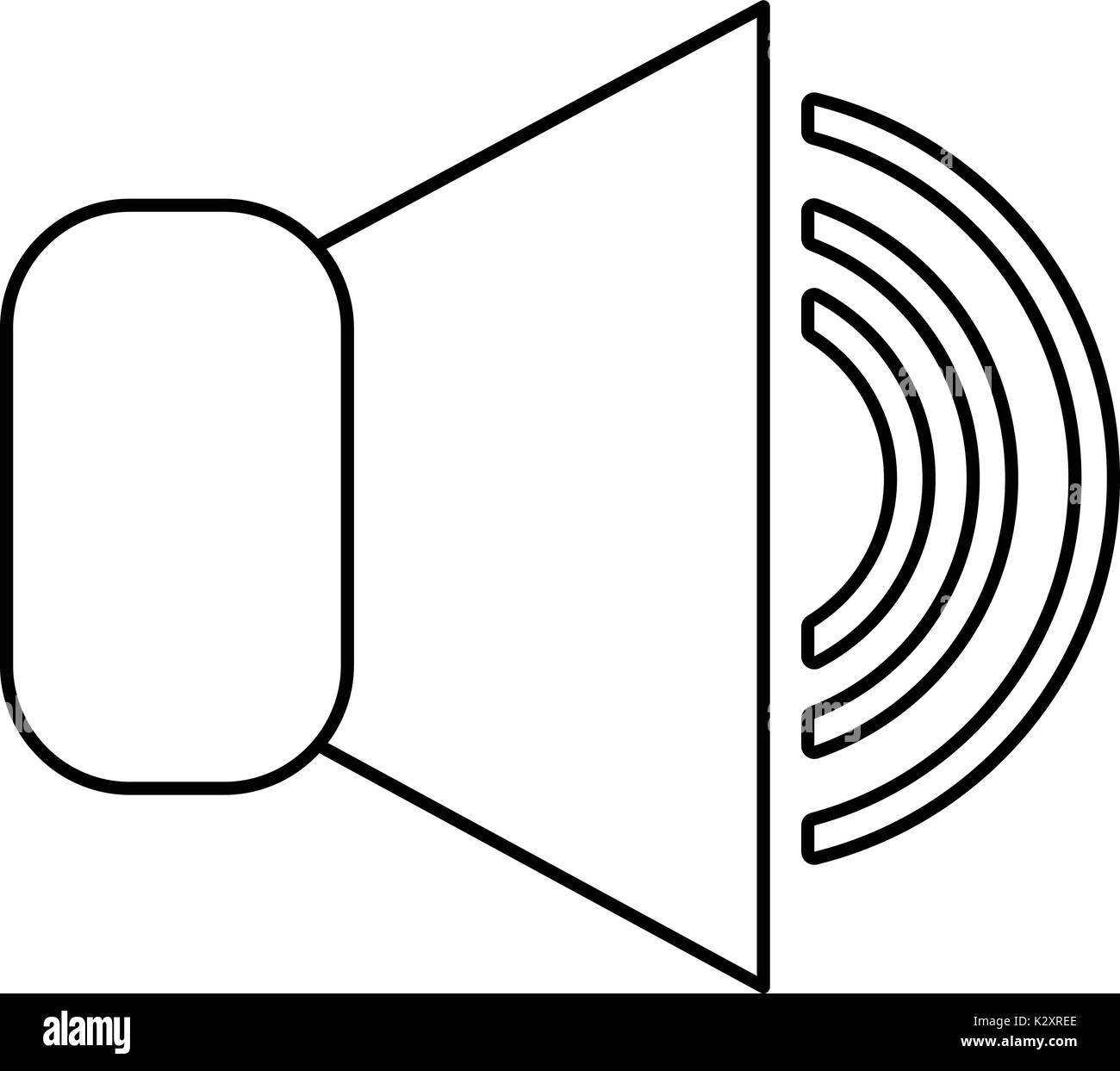 L'icône de volume , style contour Illustration de Vecteur