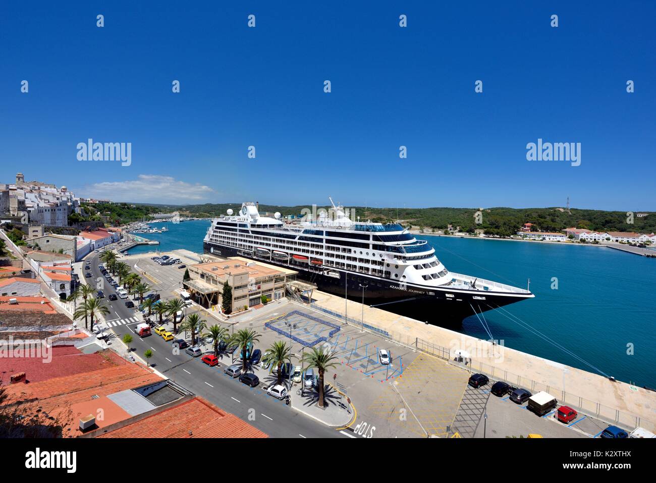 Azamara Journey R-class Minorque Minorque Mahon bateau de croisière Espagne Banque D'Images