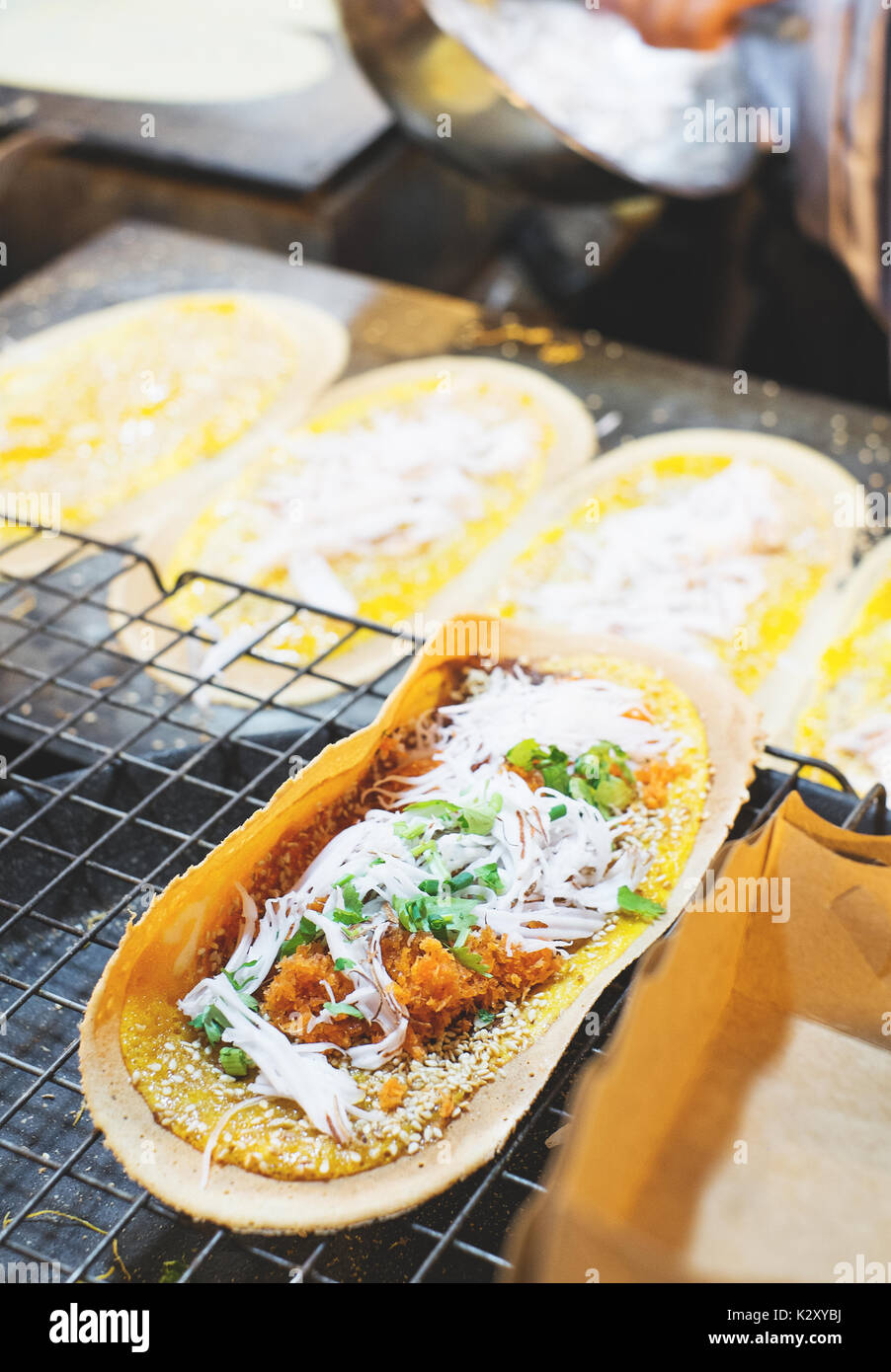 Crêpes croustillantes thaï Banque D'Images