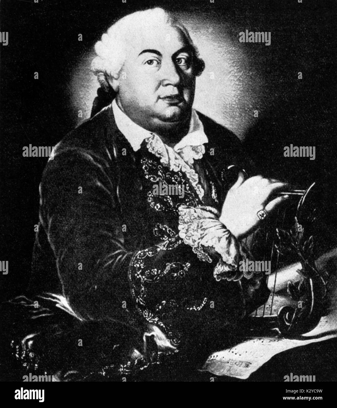 Niccolo Jommelli - portrait. Connu sous le nom de 'l'Italien'. Gluck compositeur d'opéra italien, le 10 septembre 1714 - 25 août 1774. Banque D'Images