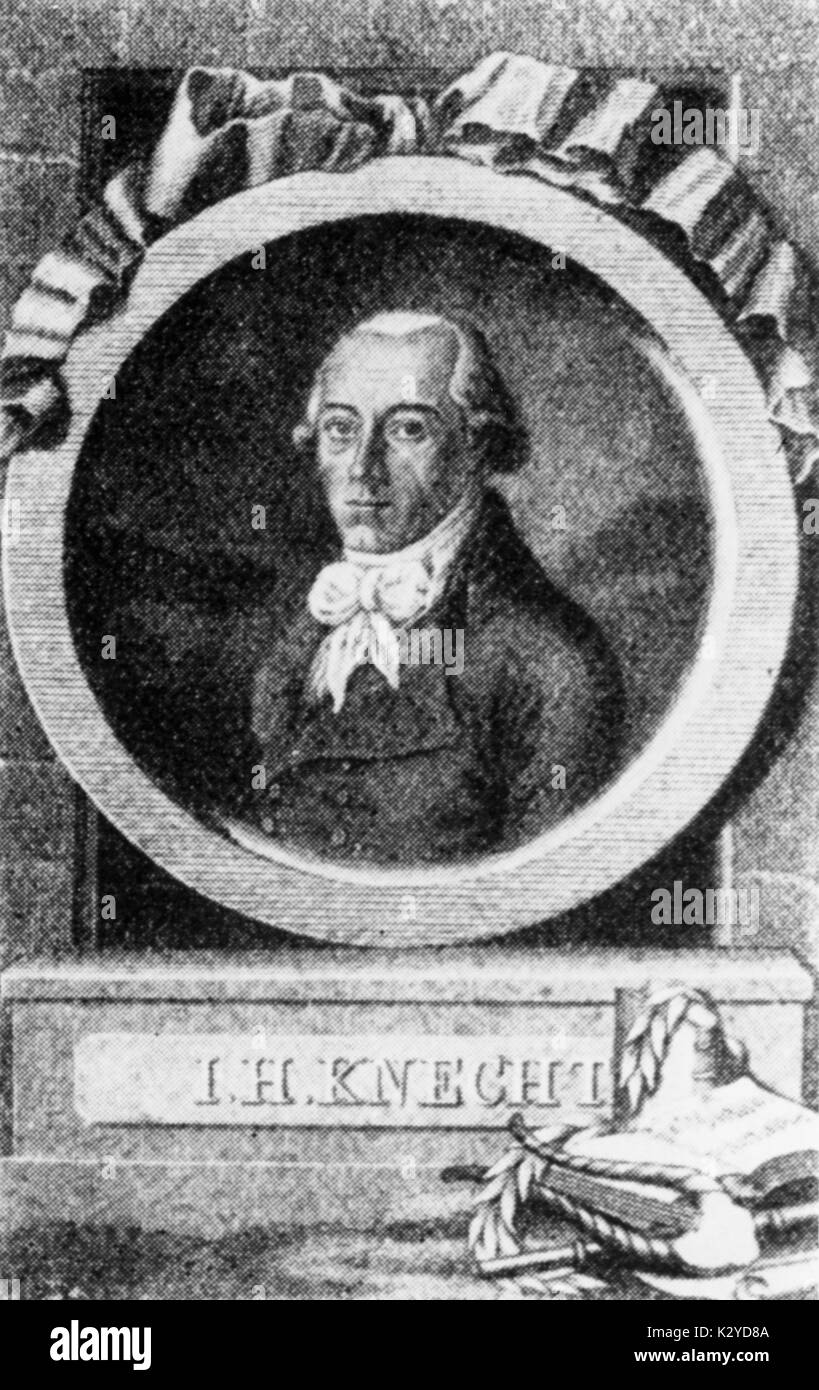 Justin Heinrich KNECHT, compositeur et organiste allemand, 1752-1817 Banque D'Images