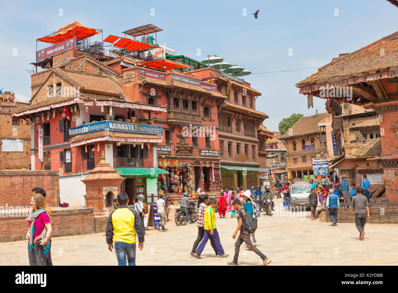 Katmandou, Patan Népal,place du village Banque D'Images