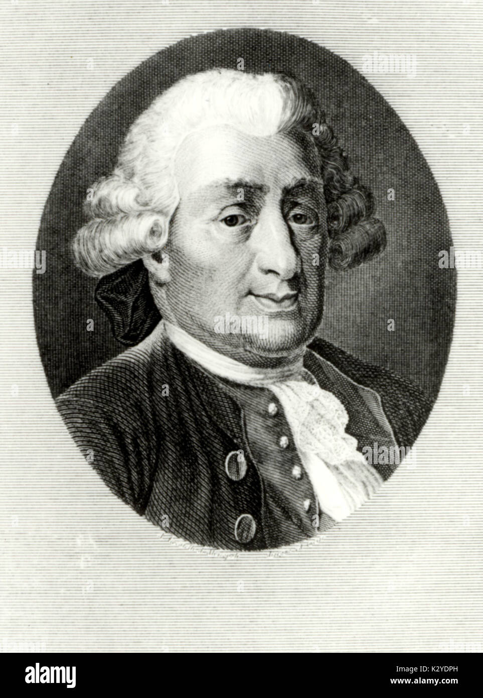 Portrait de Carlo Goldoni. Dramaturge et librettiste italien, 1707-1793. Musique basée sur son travail par Haydn, Gluck, Galuppi, Piccinni, suffrage ;, Paisiello, Malipiero, Wagenaar et autres. Banque D'Images