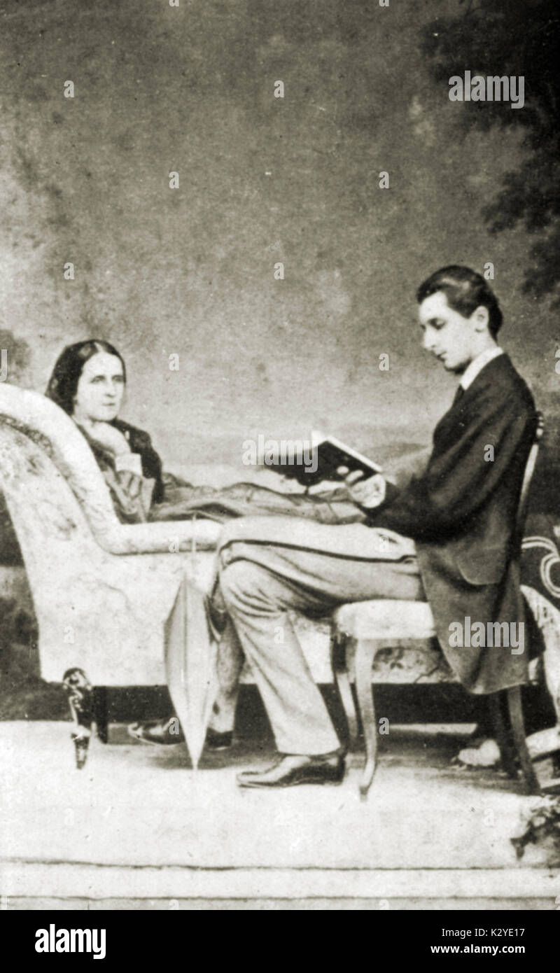 APPONYI, comte Albert - la lecture à sa mère 1848-1933 Banque D'Images