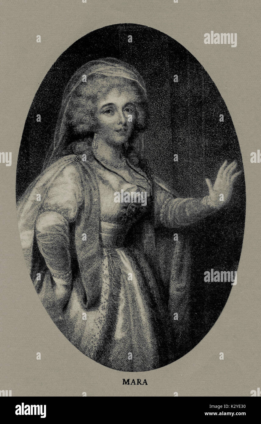 MARA, Gertrud Elisabeth soprano allemande, 19749-1833 Banque D'Images