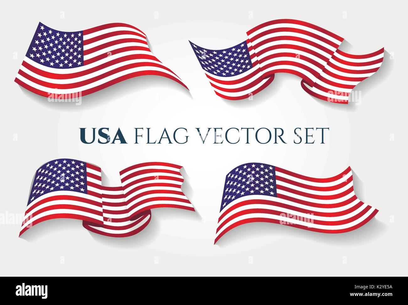 USA flag illustration vectorielle. American National vague United States flag 3D isolé sur fond blanc Illustration de Vecteur