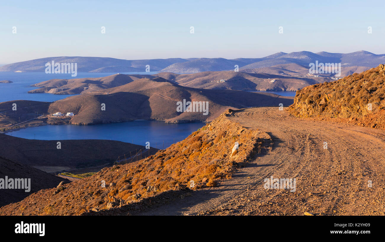 Paysage impressionnant de la grèce,astypalea island,vue panoramique. Banque D'Images