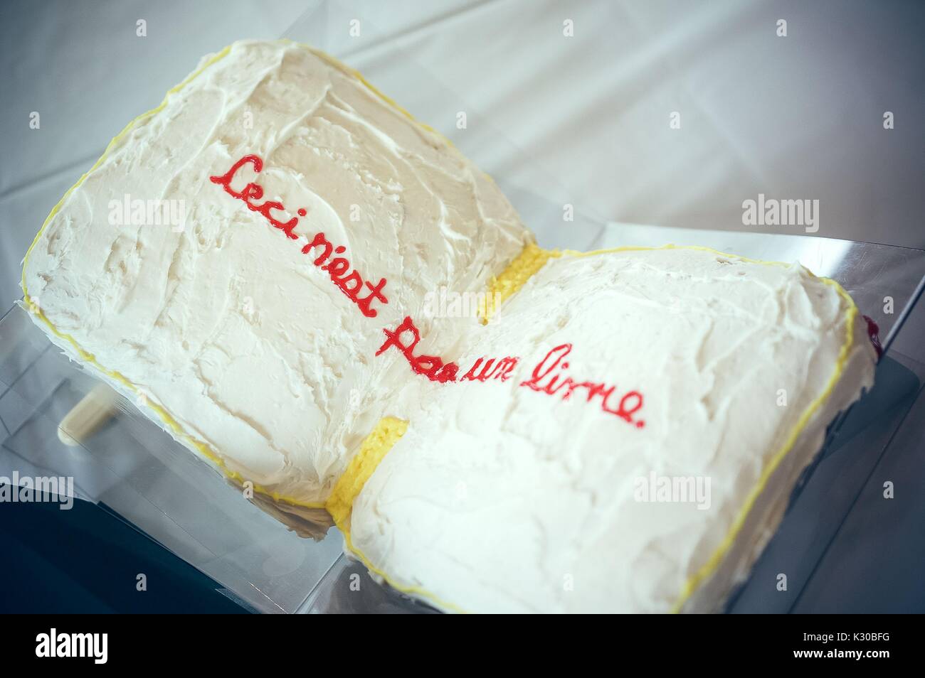 Un Gateau En Forme De Livre A Lire Ceci N Est Pas Un Livre Ou Ce N Est Pas Un Livre A L Universite Johns Hopkins University S Lecture Annuelle Et Le Manger Festival Du Livre