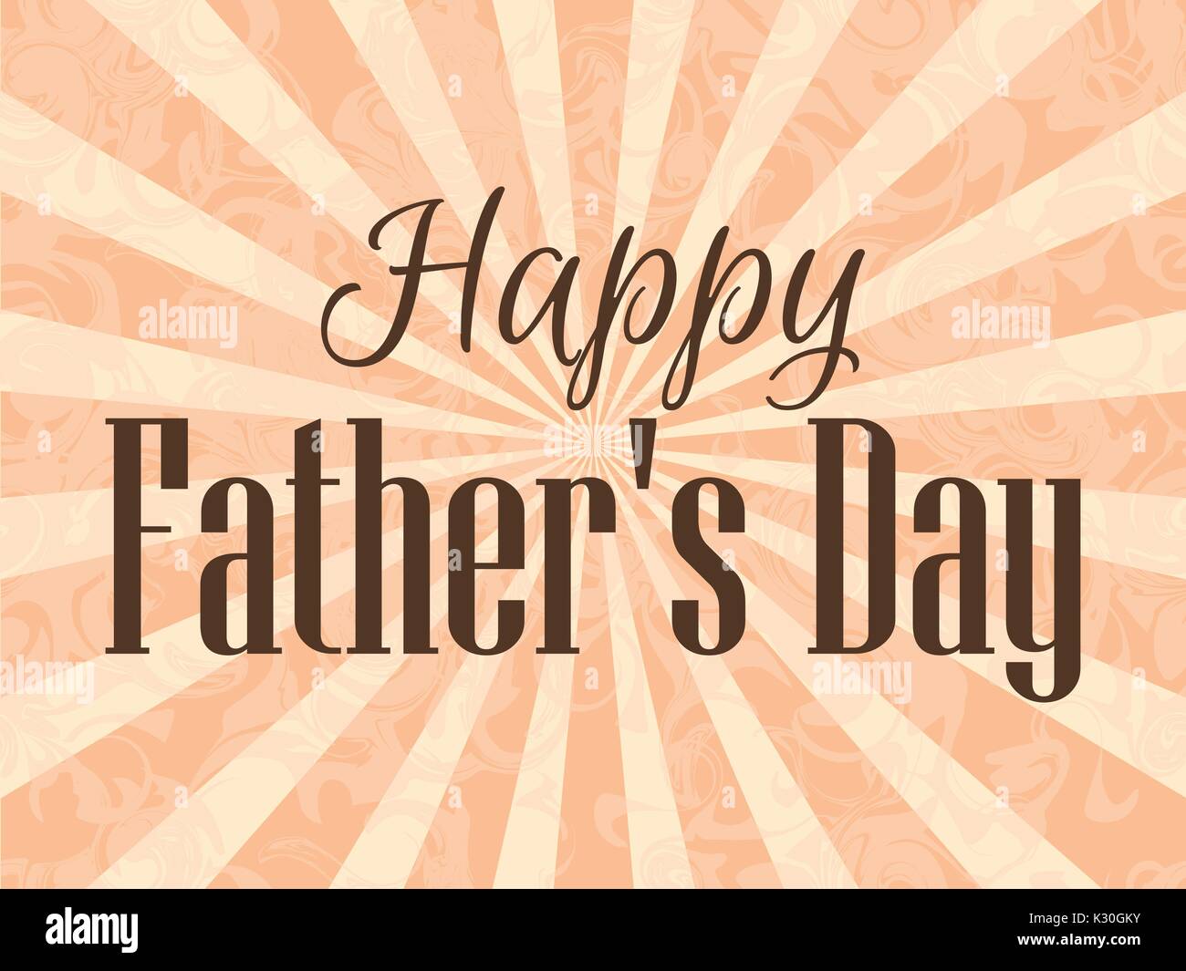 Heureux le jour de père. Une ambiance festive avec des rayons de l'affiche. Vector illustration Illustration de Vecteur