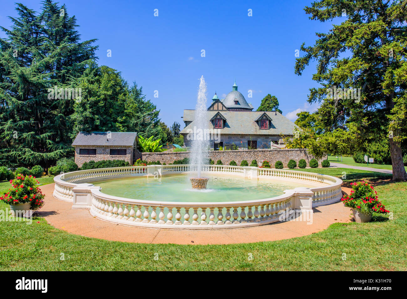 Le Fountain Court à Maymont Estate, Richmond, VA - août 2017. Banque D'Images