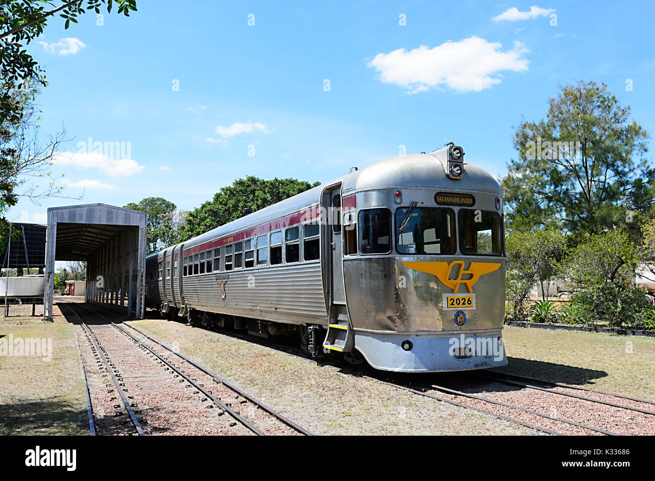 Savannahlander historique train à Mount surprise d'évitement, Far North Queensland, Queensland, Australie, FNQ Banque D'Images
