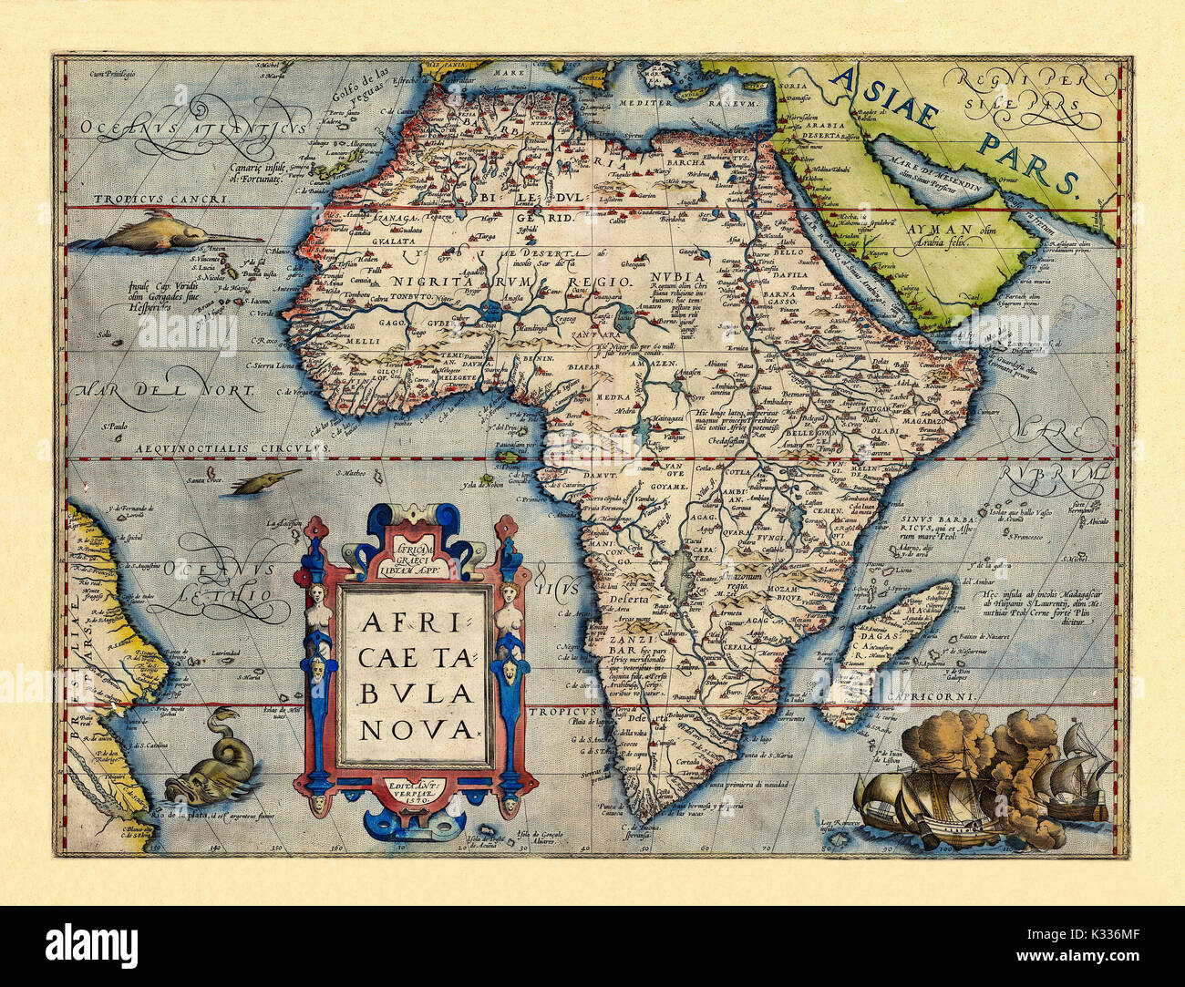 Ancienne carte de l'Afrique en excellent état de conservation. Par — free download