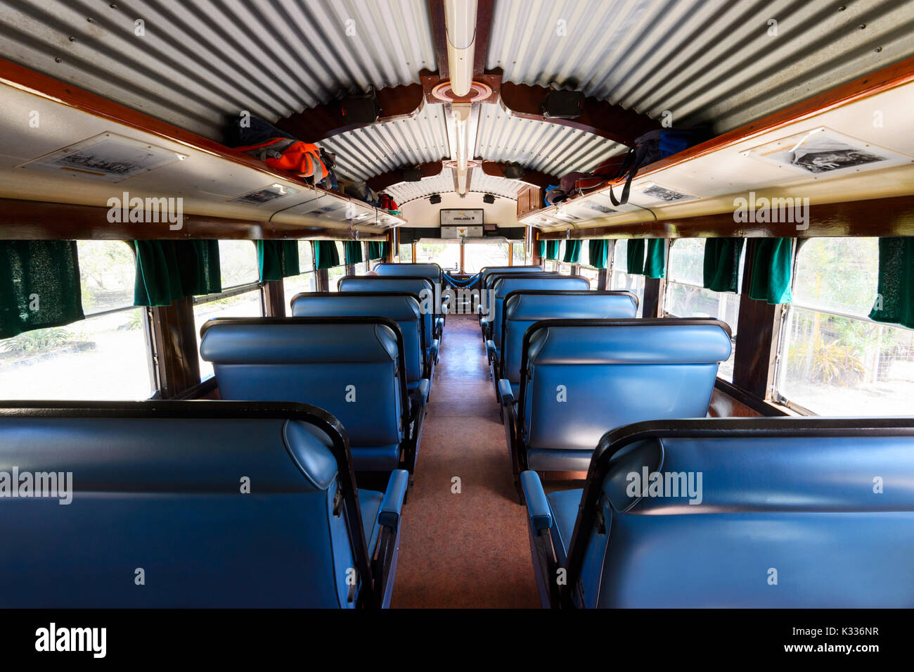 Intérieur de la gare historique Savannahlander, Far North Queensland, FNQ, France Banque D'Images