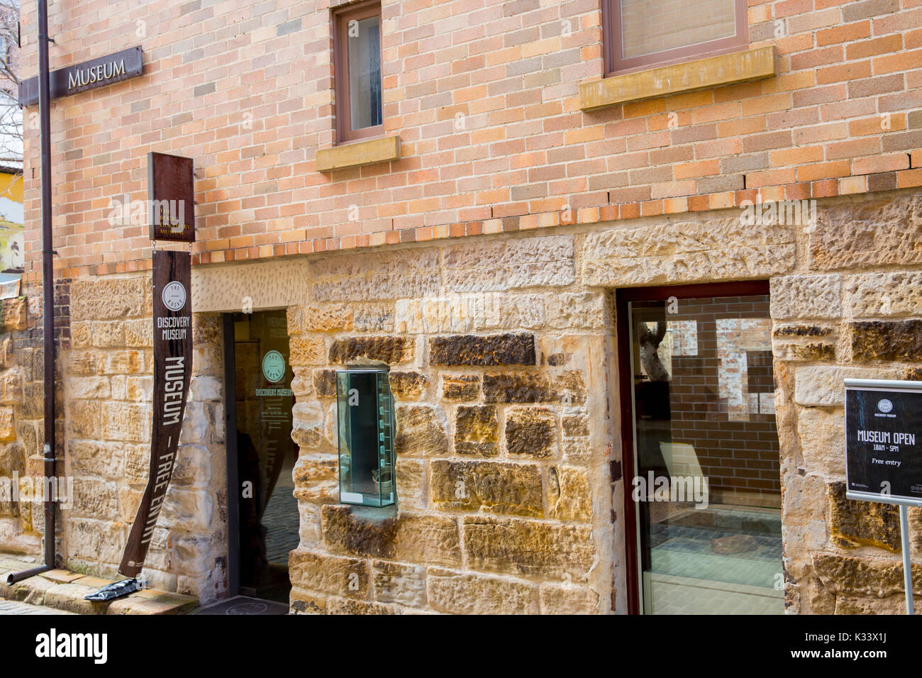 Les roches Discovery Museum présente la longue histoire de la région de Sydney, Nouvelle Galles du Sud, Australie Banque D'Images