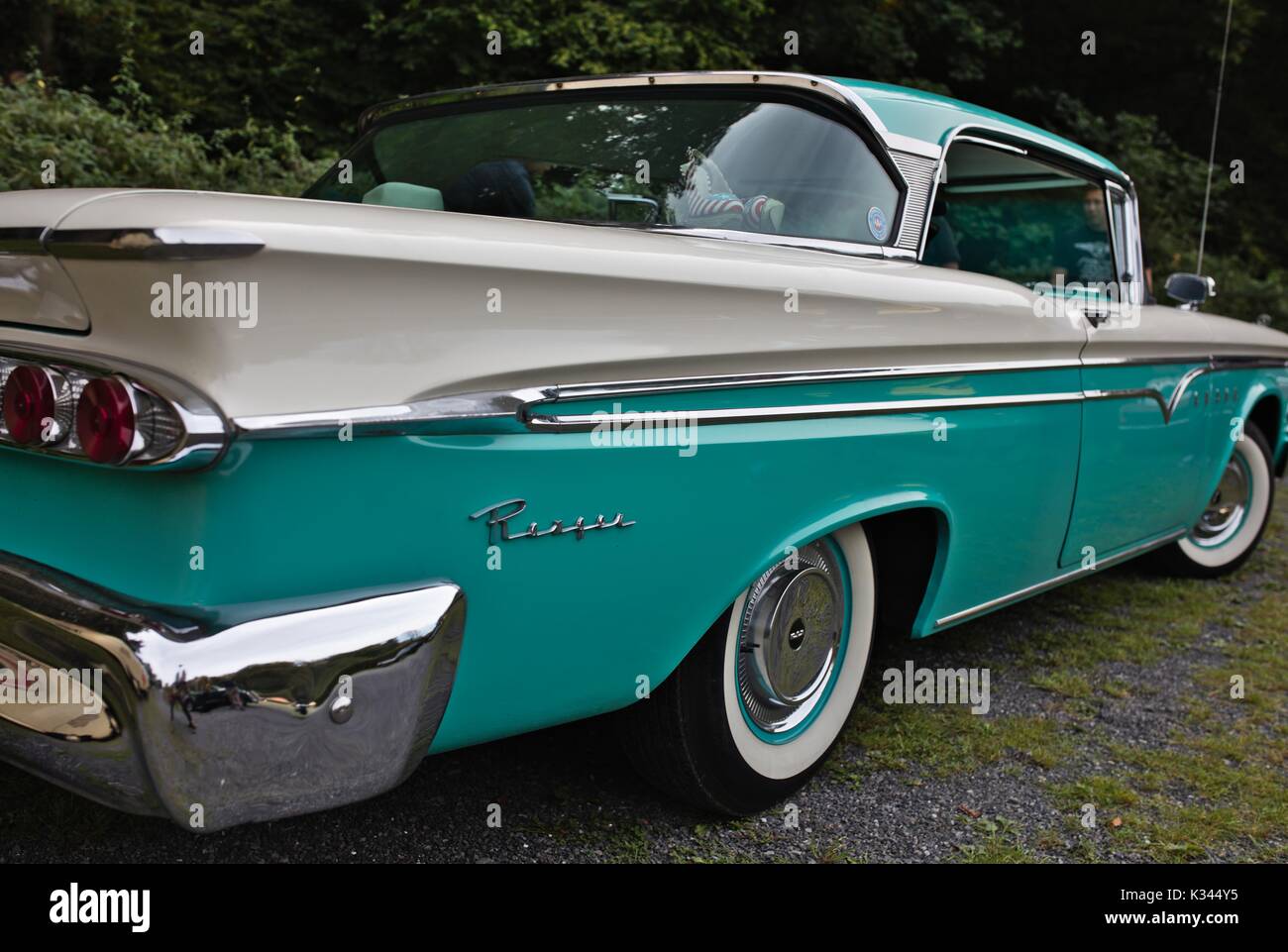 Edsel Ranger sur petit salon de voitures, Allemagne Banque D'Images