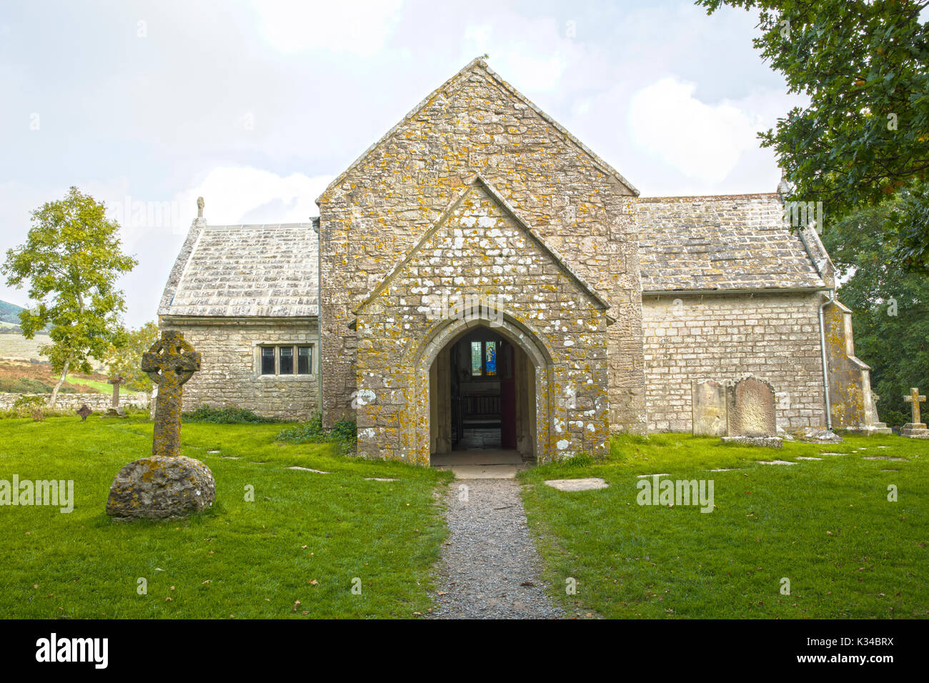 Tyneham l'église du village dans le Dorset Banque D'Images