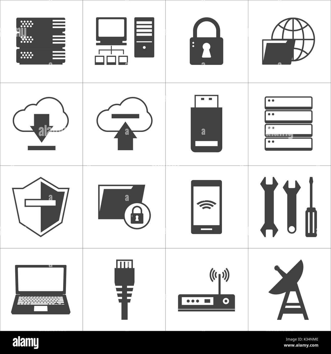 Sécurité du réseau informatique Banque d'images détourées - Alamy