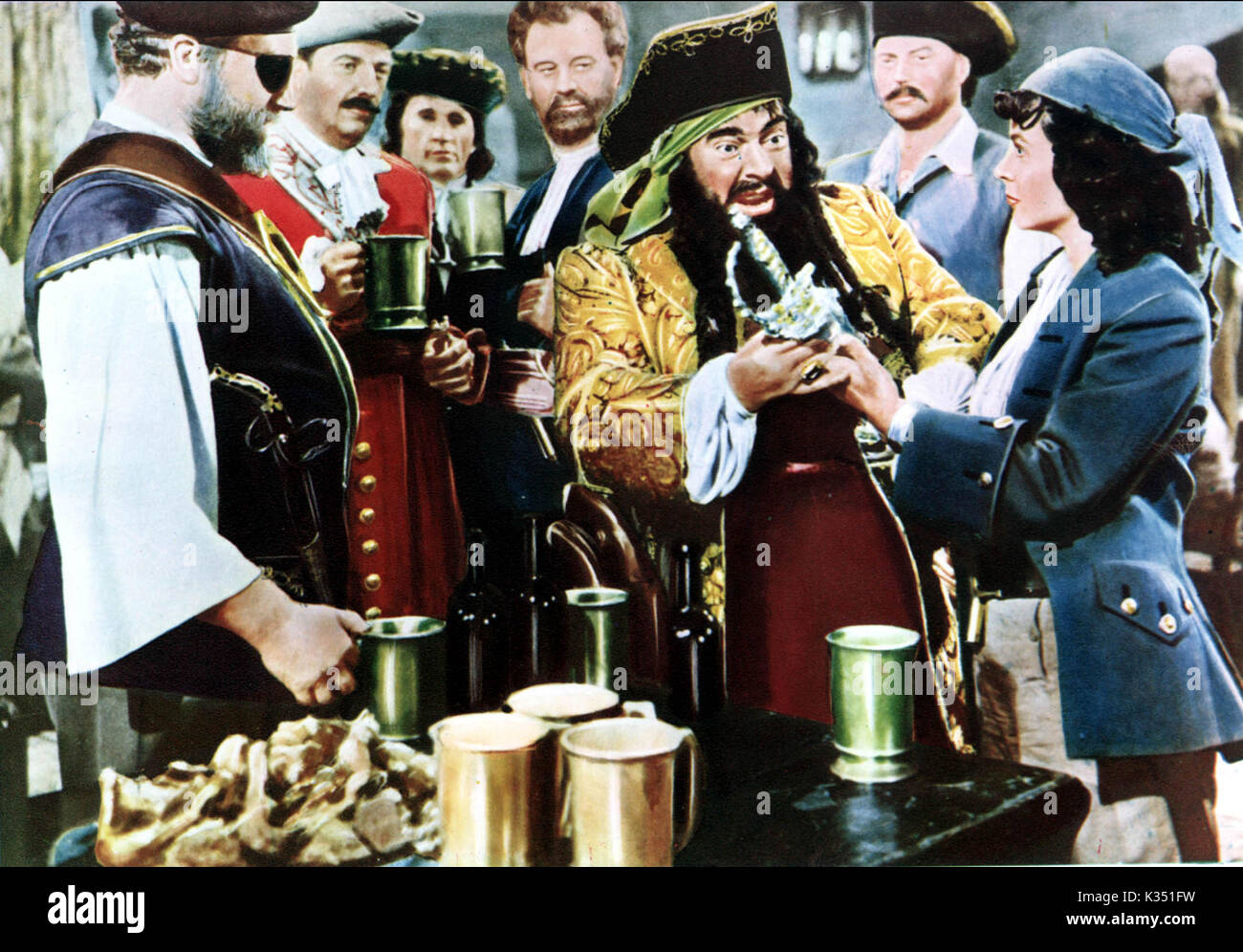 ANNE DES INDES THOMAS GOMEZ comme Blackbeard, JEAN PETERS comme Anne Date : 1951 Banque D'Images