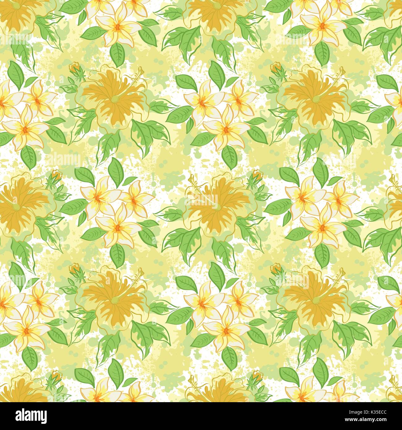 Motif floral transparent Illustration de Vecteur