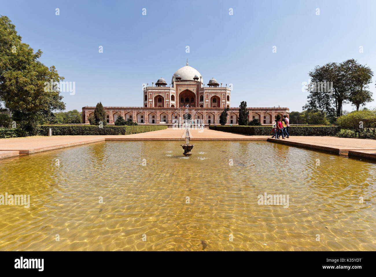 Delhi, Inde. L'empereur moghol Humayun's Tomb. Banque D'Images
