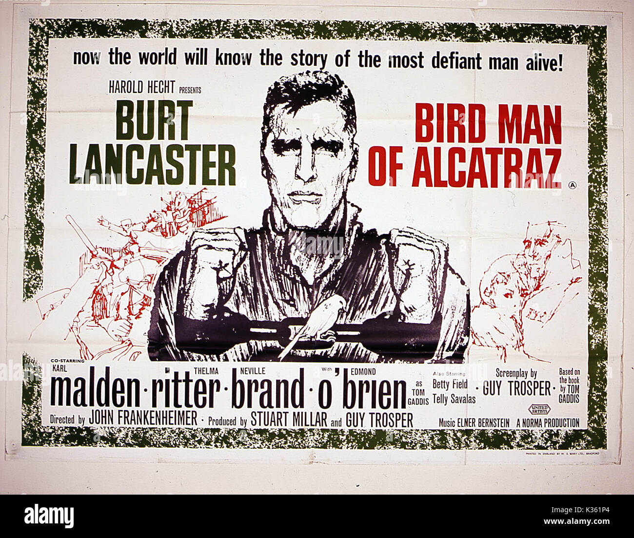 BIRDMAN OF ALCATRAZ Date : 1962 Banque D'Images