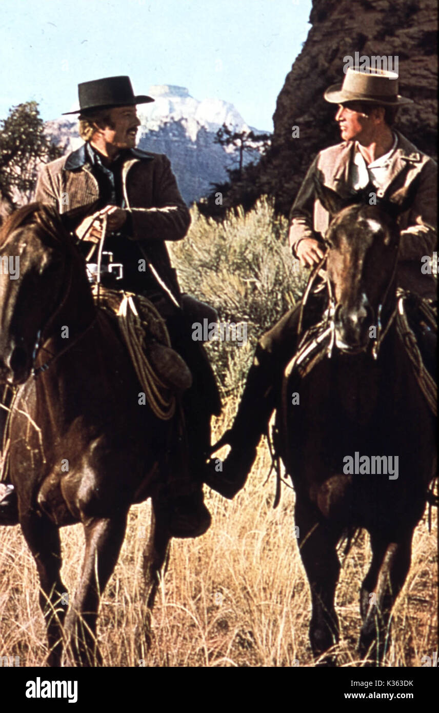 BUTCH CASSIDY ET LE KID Robert Redford, PAUL NEWMAN Date : 1969 Banque D'Images