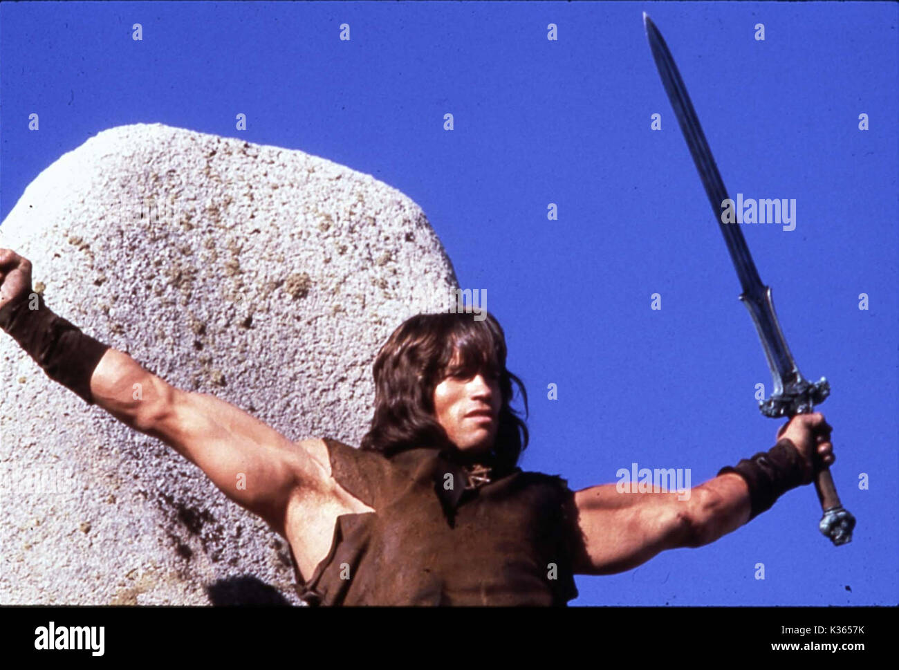 CONAN LE BARBARE Arnold Schwarzenegger Date : 1981 Banque D'Images