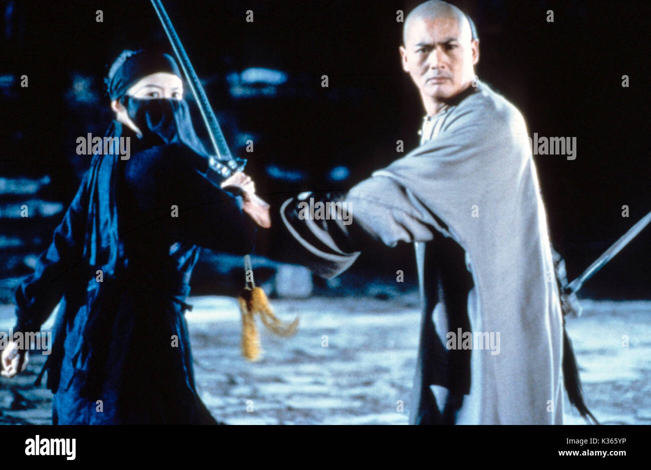 CROUCHING Tiger, Hidden Dragon Chow Yun-FAT et Zhang Ziyi Crouching Tiger, Hidden Dragon Date : 2000 Banque D'Images