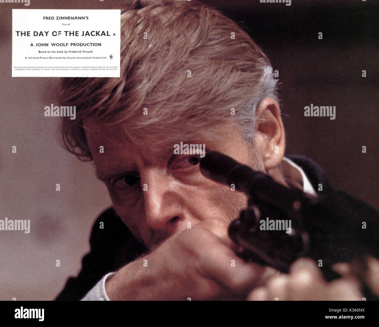 LE JOUR DU SNIPER CHACAL EDWARD FOX UNE PRODUCTION DE JOHN WOOLF date : 1973 Banque D'Images