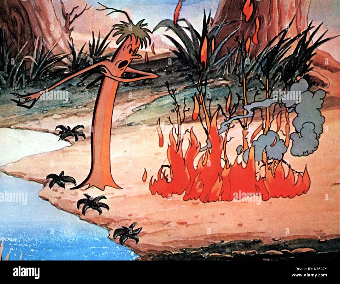 Fleurs et arbres premier dessin animé en couleur Date : 1932 Banque D'Images