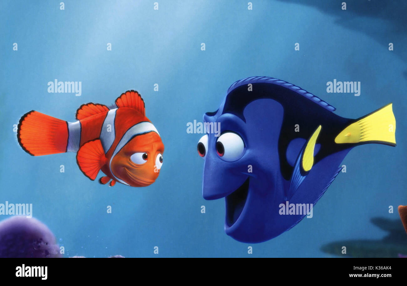 Trouver NÉMO Marlin et Dory VEUILLEZ DISNEY/PIXAR CRÉDIT Date : 2003 Banque D'Images