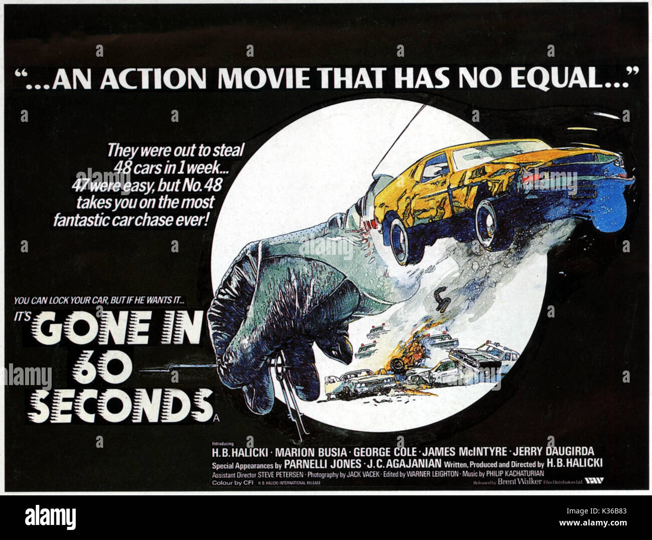 Entré en 60 secondes Date : 1974 Banque D'Images