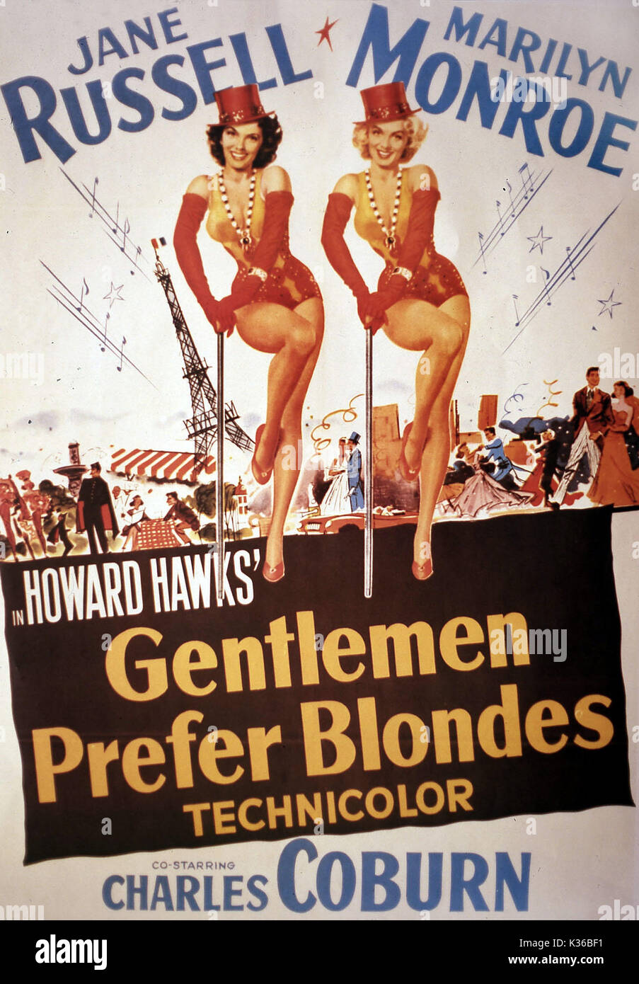 Hommes préfèrent les blondes Date : 1953 Banque D'Images