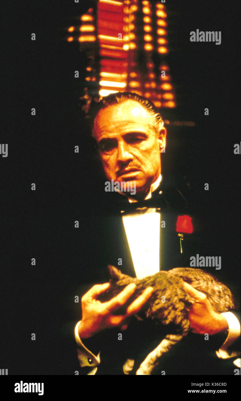 Le parrain Marlon Brando comme Vito Corleone Date : 1972 Banque D'Images