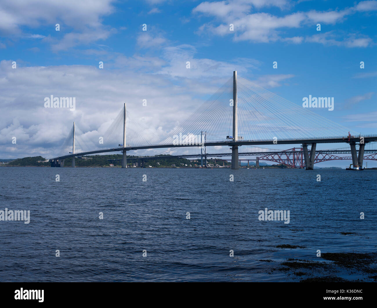 dh Queensferry Crossing FORTH BRIDGE FIRTH OF FORTH Three River Forth Bridges Forth Road Bridge scotland roadbridge scottish New Banque D'Images