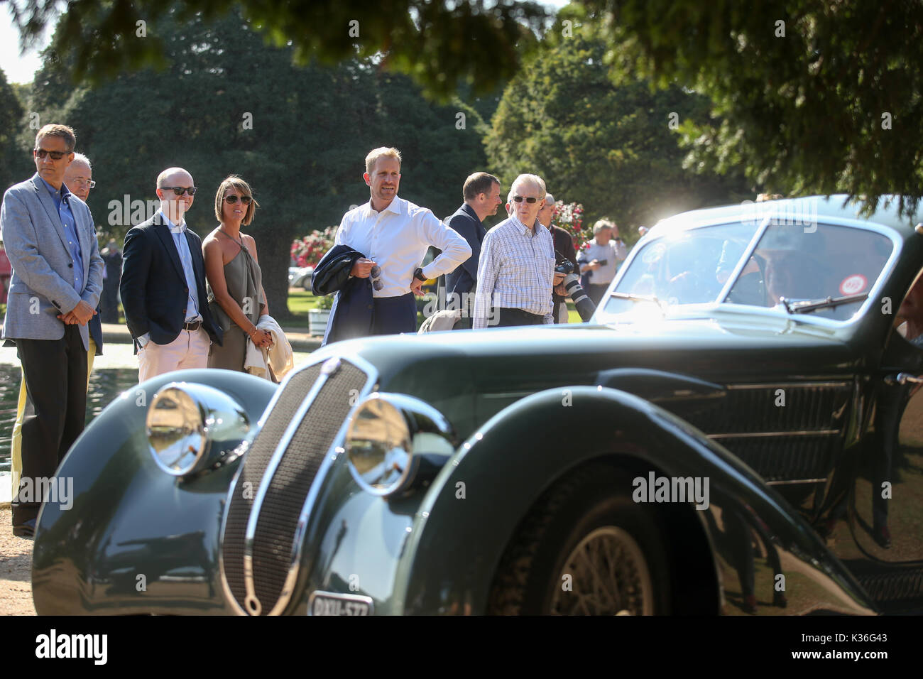 Londres, 1er septembre, 2017. Concours d'élégance jour propriétaires à Hampton Court Palace accueillir certaines des voitures les plus rares du monde. Assisté par d'honneur S.A.R. le Prince Michael de Kent. Credit : Expo photo/Alamy Live News Banque D'Images