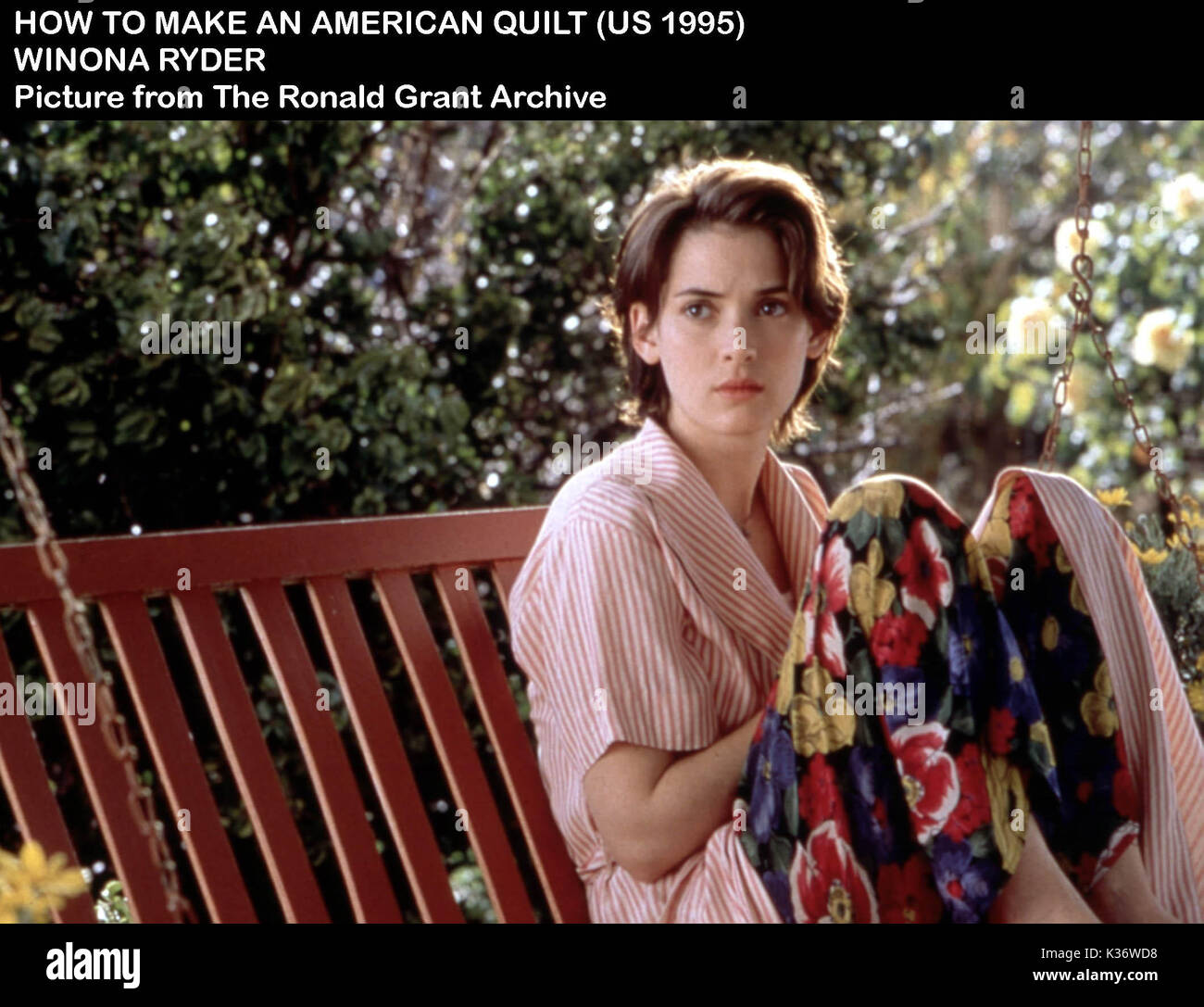 Comment faire une courtepointe américaine Winona Ryder Date : 1995 Banque D'Images